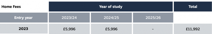 civil engineering course fees